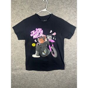 Juice Wrld 999 Club Dirt Bike Graphic T-Shirt Mens Large Black Rap Tee Cotton